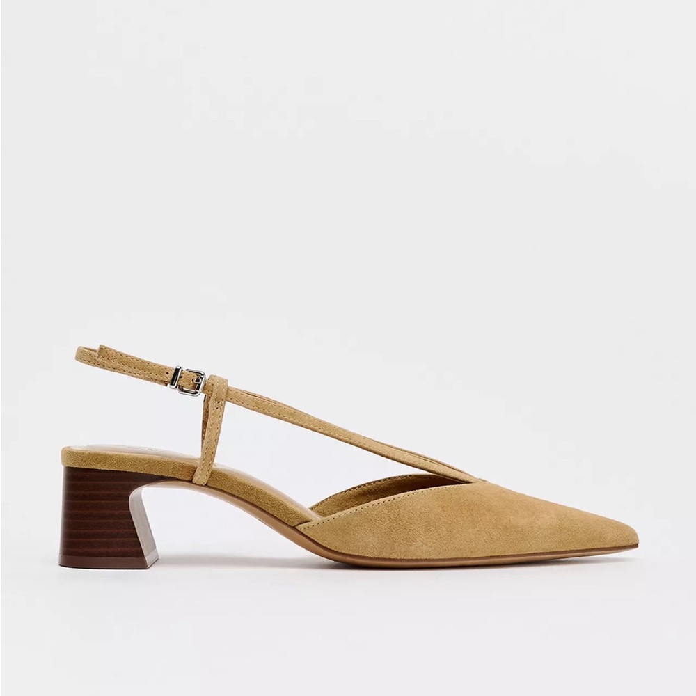 Zara Suede Pointed Toe Heels - Picture 4 of 4